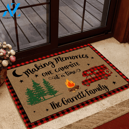 Camping Doormat Customized Family Name Making Memories | WELCOME MAT | HOUSE WARMING GIFT