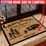 Camping Doormat Customized Name And RV Making Memories One Campsite At A Time | WELCOME MAT | HOUSE WARMING GIFT