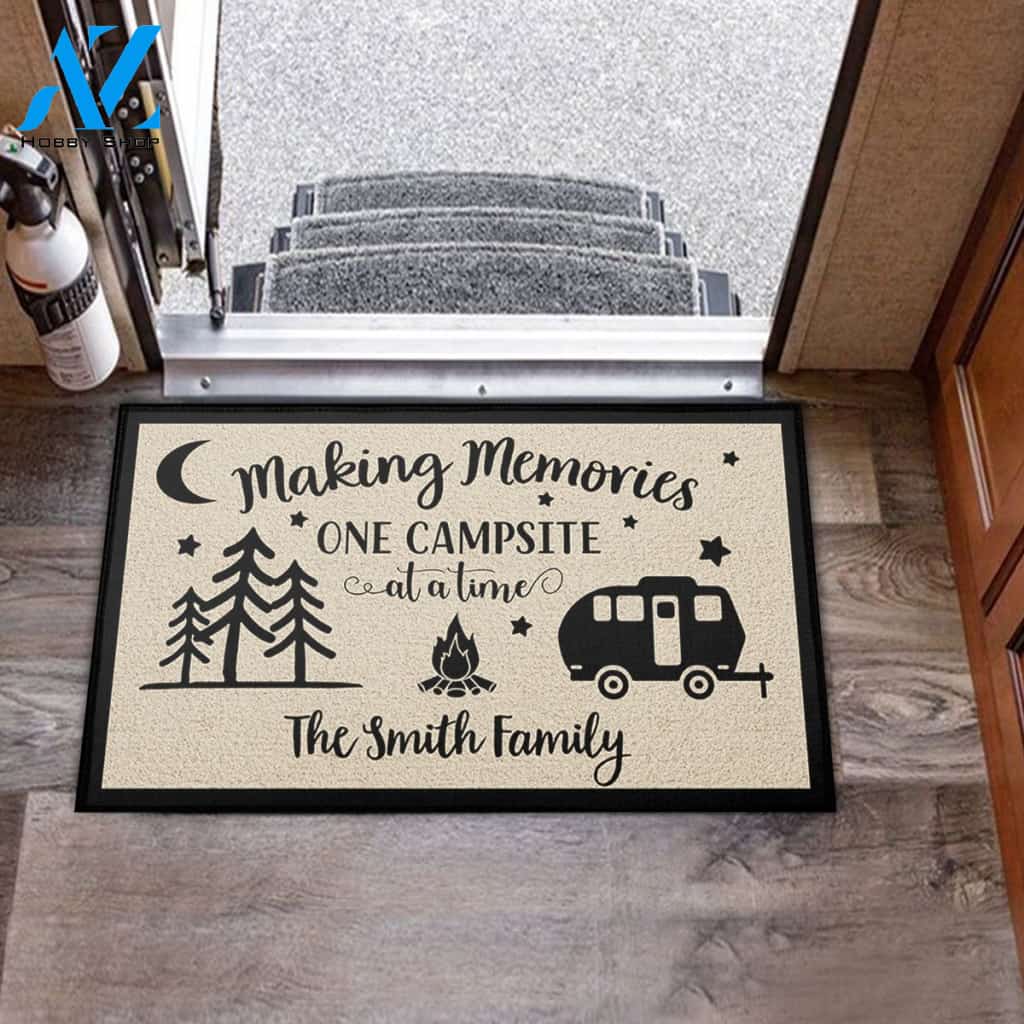 Camping Doormat - Making Memories One Campsite At a Time Vr2 M0402 - TRHN | Welcome Mat | House Warming Gift