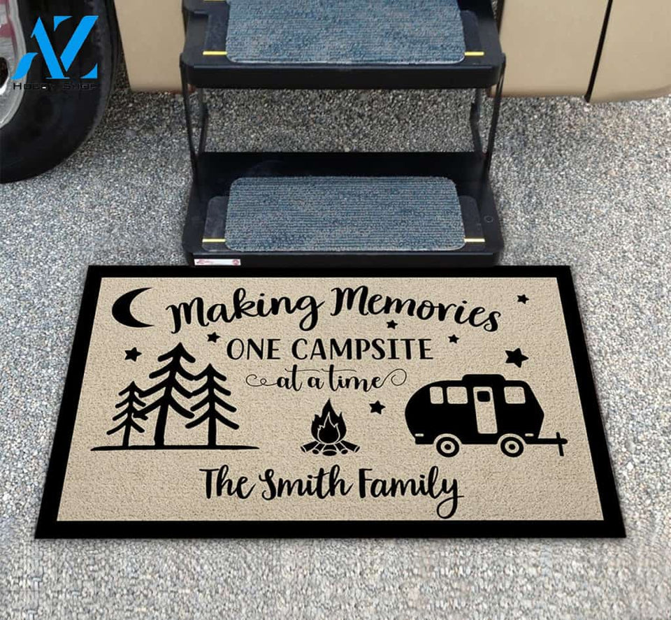Camping Doormat - Making Memories One Campsite At a Time Vr2 M0402 - TRHN | Welcome Mat | House Warming Gift