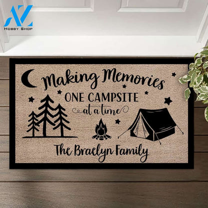 Camping Doormat - Making Memories One Campsite At a Time Vr2 M0402 - TRHN | Welcome Mat | House Warming Gift