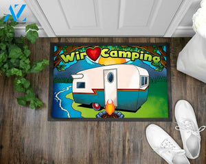 Personalized Name Family House Camping Funny Doormat Camping Lover Gift Welcome Mat House Warming Gift Home Decor Funny Doormat Gift Idea