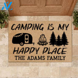 Camping Is My Happy Place, RVS Camping, Personalized Doormat
