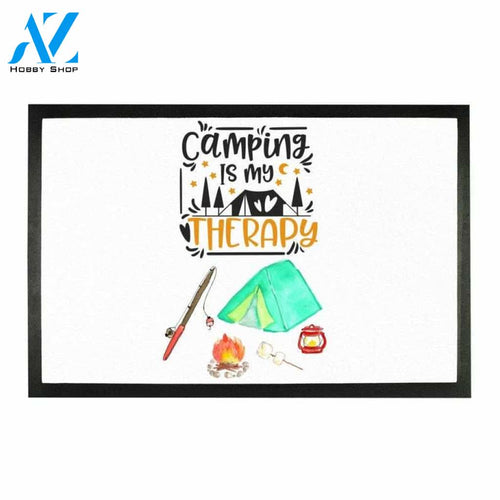 Personalized Name Family House Camping Is My Therapy Doormat Welcome Mat House Warming Gift Home Decor Funny Doormat Gift Idea