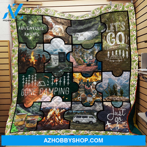 Camping Just go Fleece Blanket