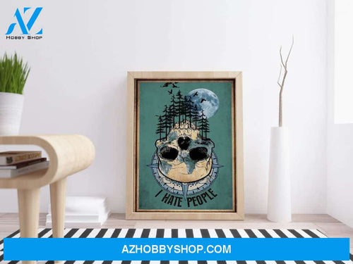 Camping Poster, Camper Poster, Funny I Hate People Vintage Canvas And Poster, Wall Decor Visual Art