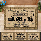 Camping Vintage Doormat Making Memories At Our Campsite Personalized Doormat