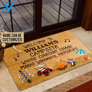 Camping Welcome To Campsite Custom Doormat | Welcome Mat | House Warming Gift