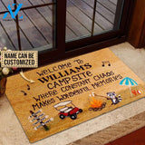 Camping Welcome To Campsite Custom Doormat | Welcome Mat | House Warming Gift