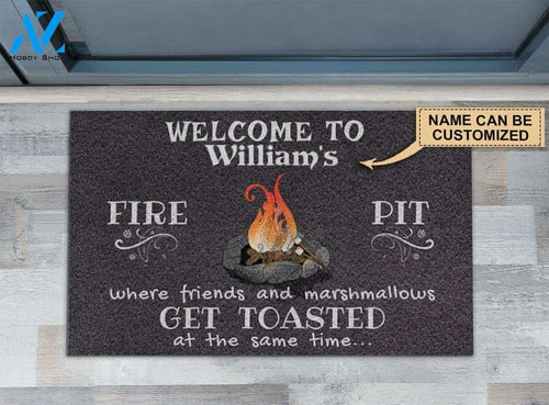 Camping Welcome To Fire Pit Custom Doormat