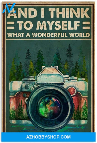 Camping What A Wonderful World What A Wonderful World Love Forest Canvas And Poster, Wall Decor Visual Art