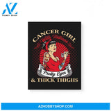 Cancer Girl With Tattoos Pretty Eyes Thick Thighs Zodiac Birthday Gift Matte Canvas