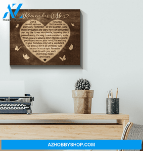 Canvas - Butterfly - Remember Me Wall Art Canvas- Don'T Remember Me With Sadness