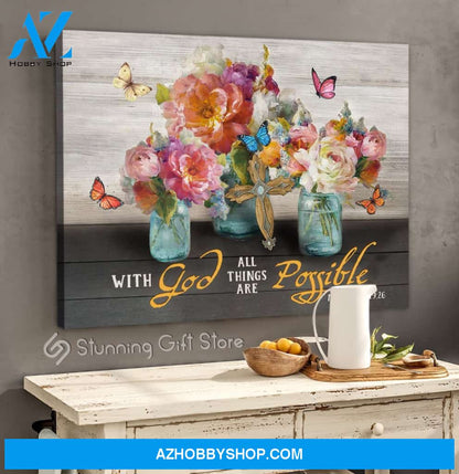 Canvas – Butterfly – With God All Things Are Possible 0406