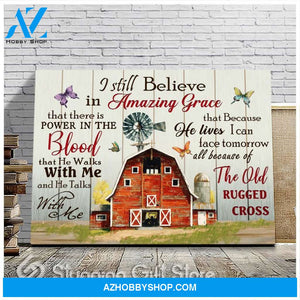 Canvas – Farmhouse – Butterfly – I Still Believe In Amazing Grace 0406