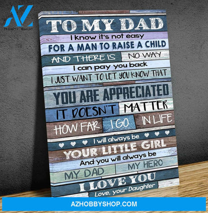 Canvas Gift For Dad - Hanging Art For Bedroom