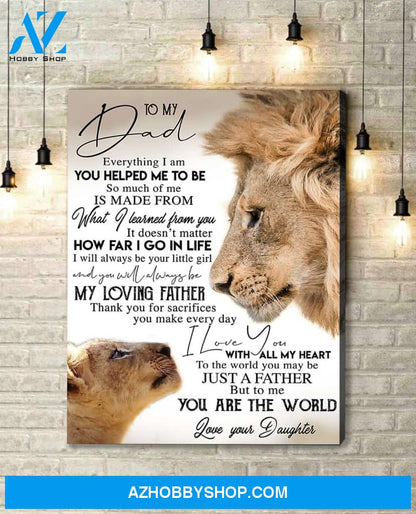 Canvas Gift For Dad - Hanging Art For Bedroom