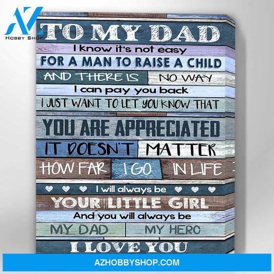 Canvas Gift For Dad - Hanging Art For Bedroom