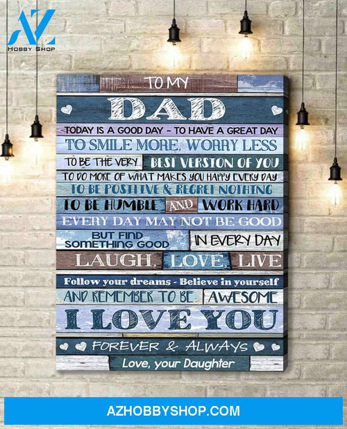 Canvas Gift For Dad - Hanging Art For Bedroom