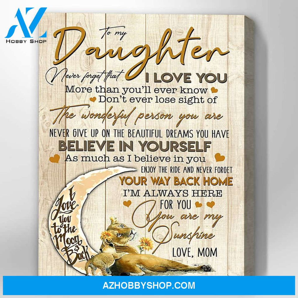 Canvas Gift For Daughter - Hanging Art For Bedroom