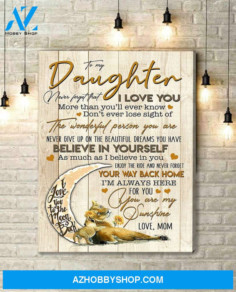 Canvas Gift For Daughter - Hanging Art For Bedroom