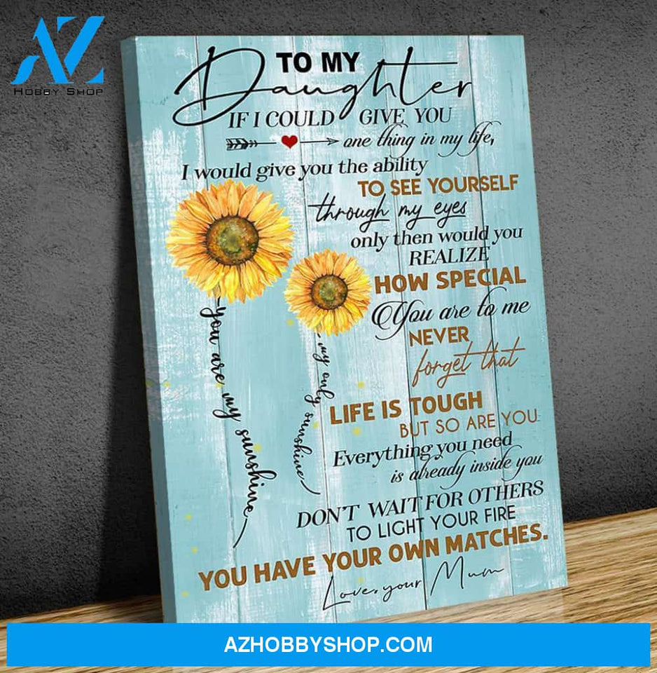 Canvas Gift For Daughter - Hanging Art For Bedroom