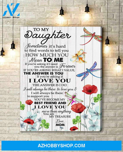 Canvas Gift For Daughter - Hanging Art For Bedroom