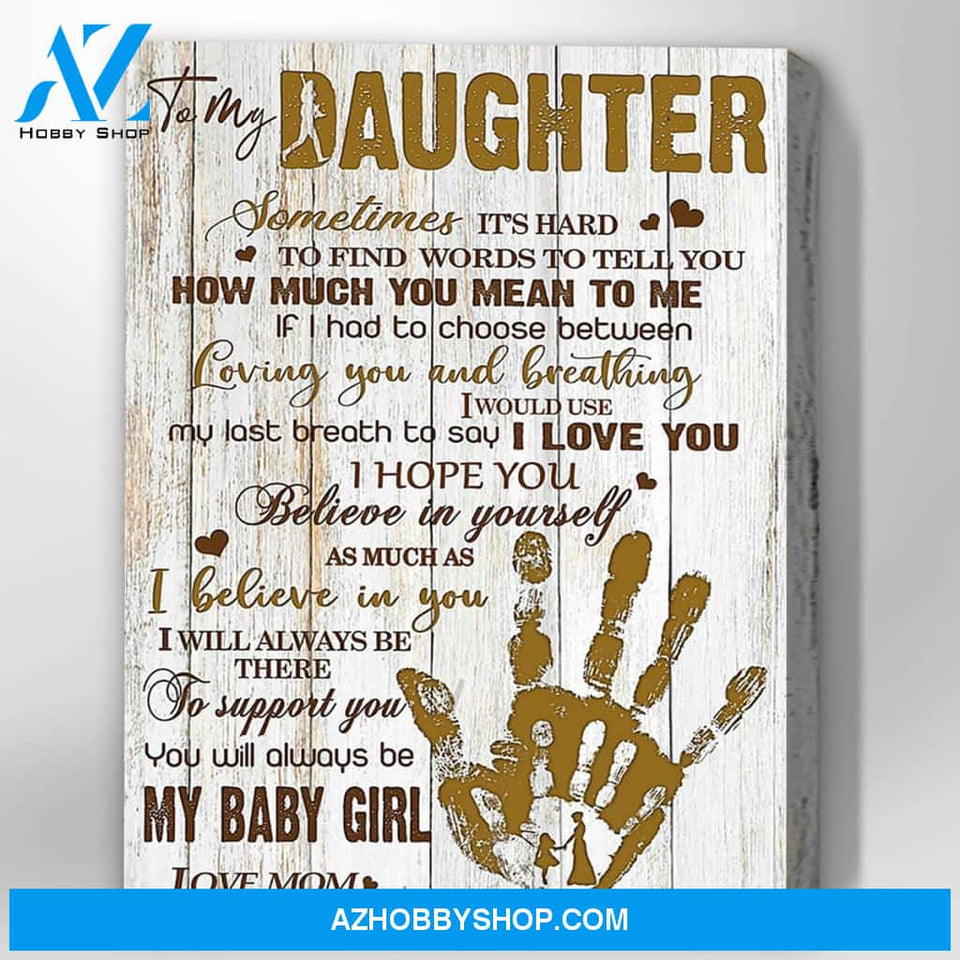 Canvas Gift For Daughter - Hanging Art For Bedroom