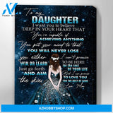 Canvas Gift For Daughter - Hanging Art For Bedroom
