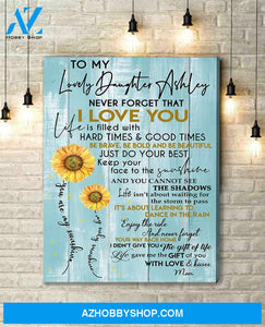 Canvas Gift For Daughter - Hanging Art For Bedroom