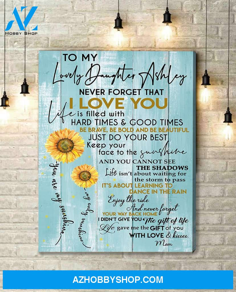 Canvas Gift For Daughter - Hanging Art For Bedroom