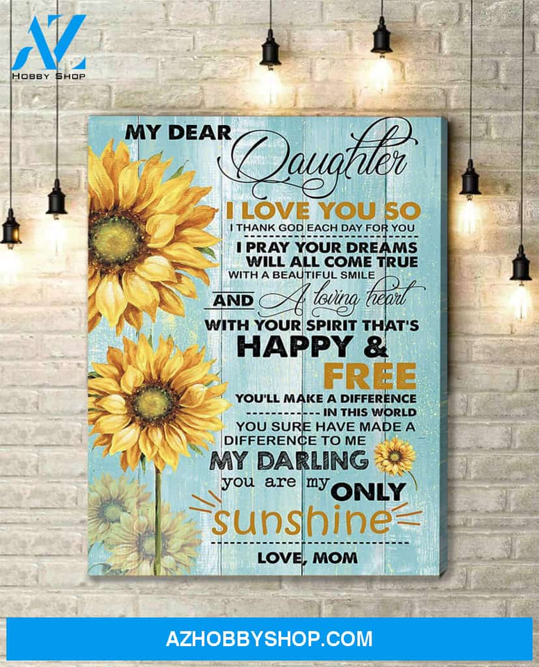 Canvas Gift For Daughter - Hanging Art For Bedroom