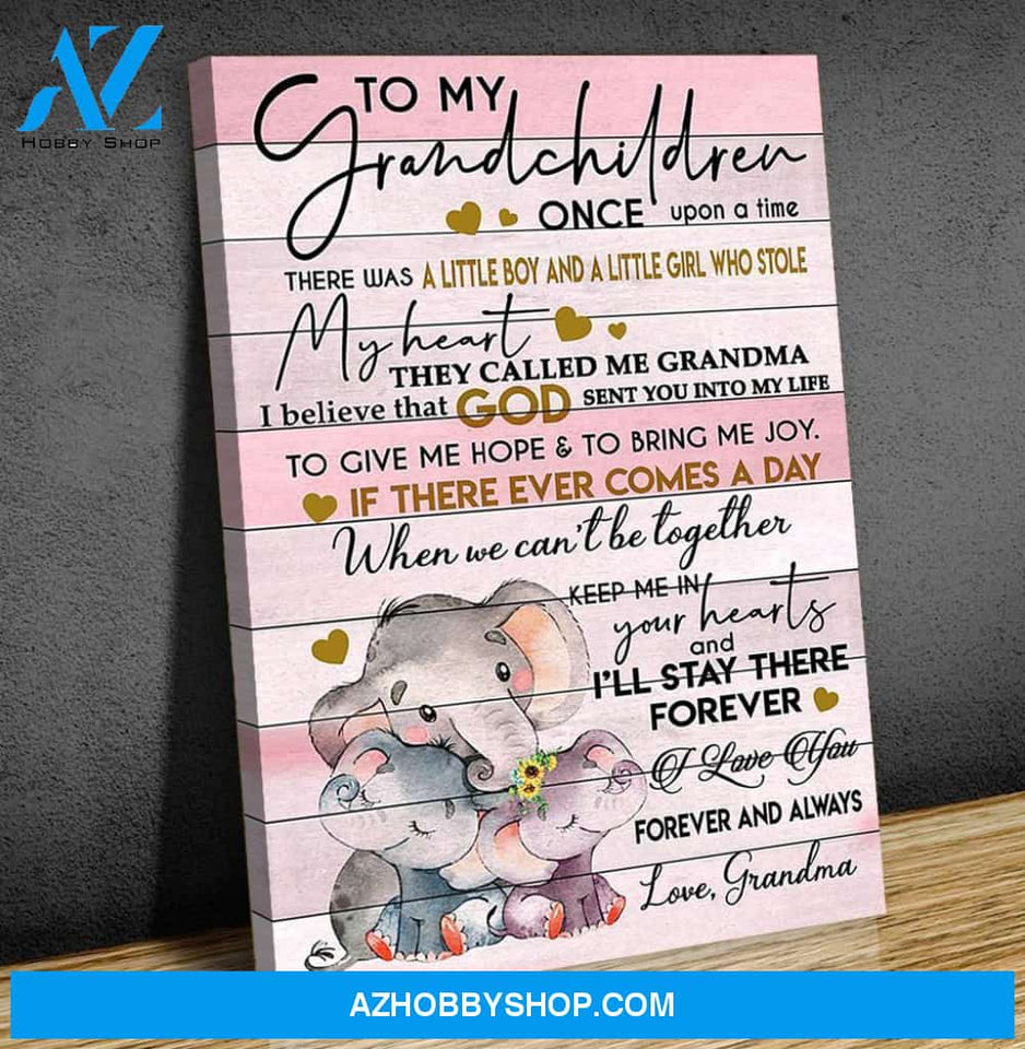 Canvas Gift For Grandchildren From Grandma