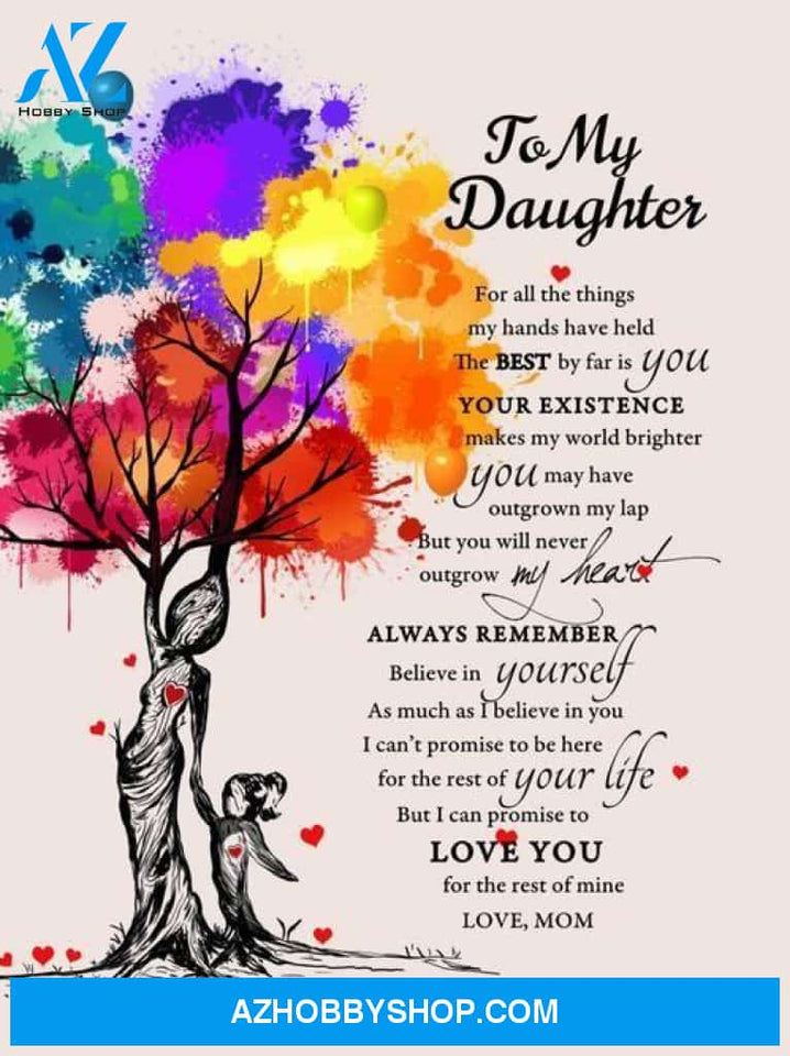 Canvas Gift For My Daughter From Mom - Hanging Art For Bedroom