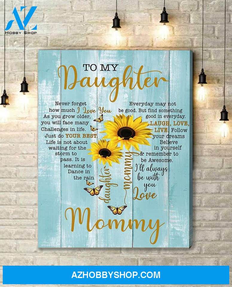 Canvas Gift From Mommy To Daughter - Hanging Art For Bedroom