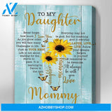 Canvas Gift From Mommy To Daughter - Hanging Art For Bedroom