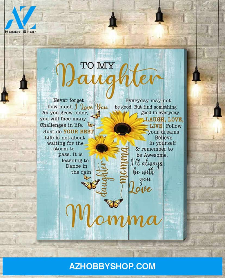 Canvas Gift From Mommy To Daughter - Hanging Art For Bedroom