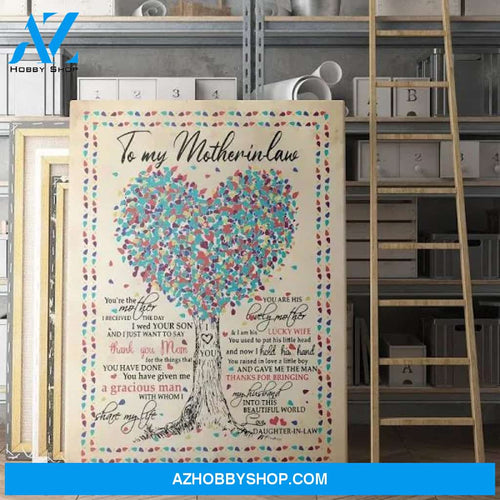 Canvas Gift Ideas For Mom in Law, Custom Canvas Gift, Tree of Life, Christmas Mothers Day Gift Canvas for Mother in Law