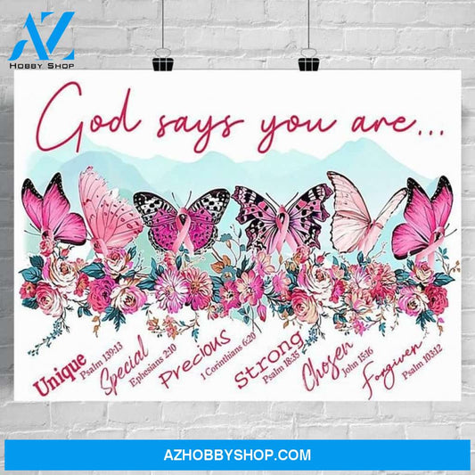 Canvas God Says You Are Butterfly Cl200803