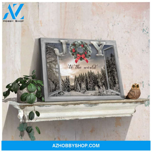 Canvas Wall Decor Christmas Gift Window Joy to the world Ohcanvas