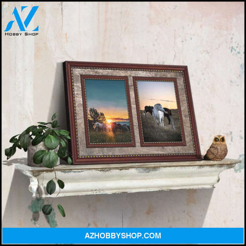 Canvas Wall Decor Gorgeous Peace on the paddock at sunset Ohcanvas