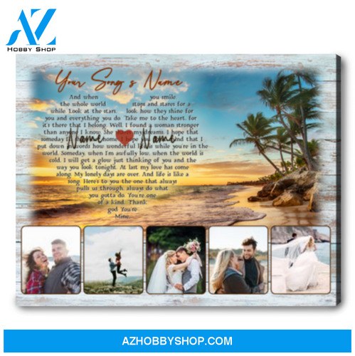 Canvas With Song Lyrics And Picture Gift Ideas Golden Wedding Anniversary