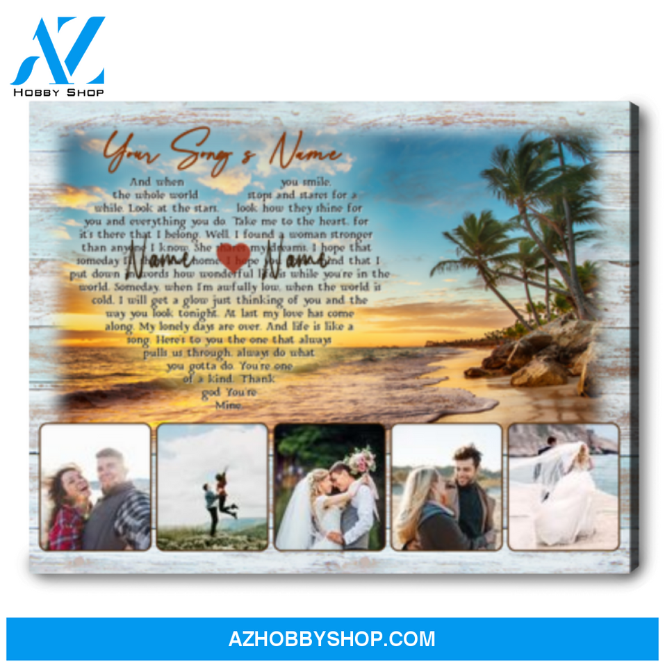 Canvas With Song Lyrics And Picture Gift Ideas Golden Wedding Anniversary