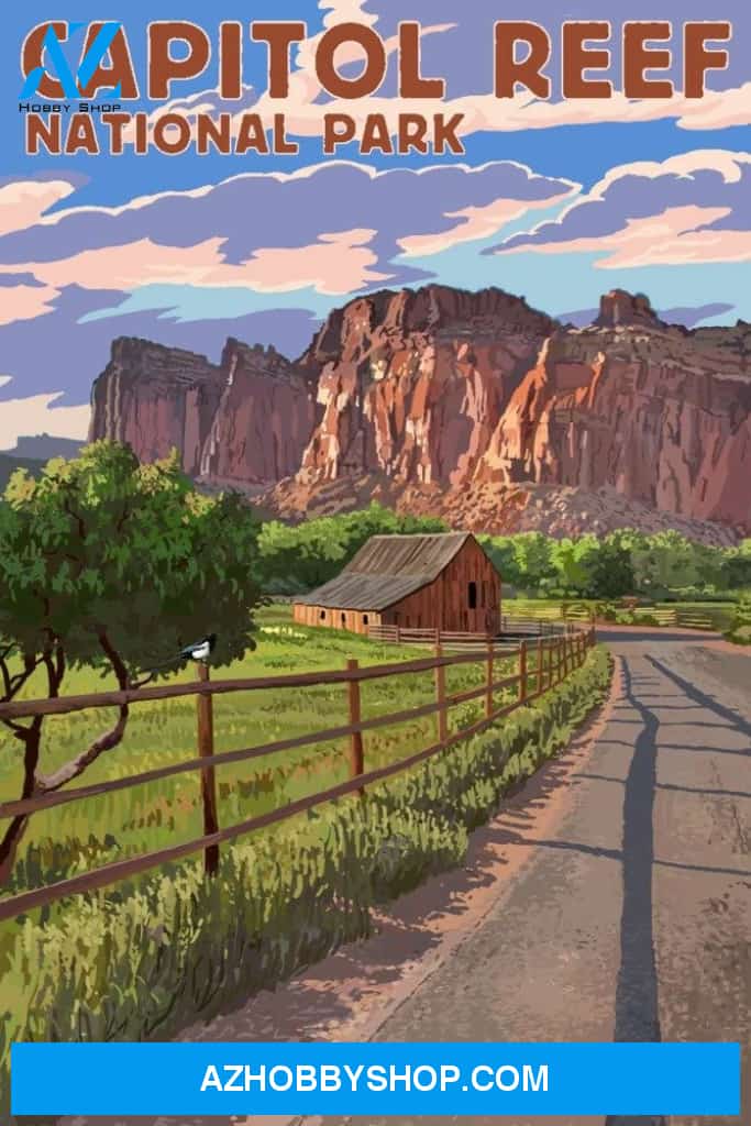 Capitol Reef National Park Utah Barn View Painterly Series