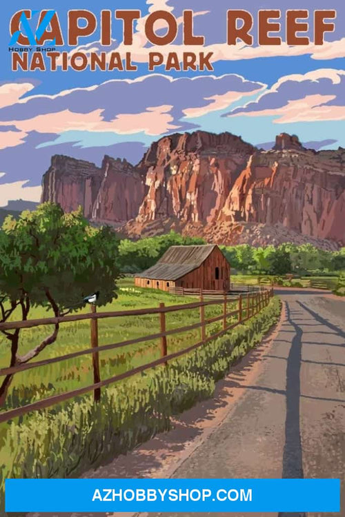 Capitol Reef National Park Utah Barn View Painterly Series