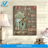 Cardinal and Farmhouse Canvas As for me and my house We will serve the Lord Wall Art Decor