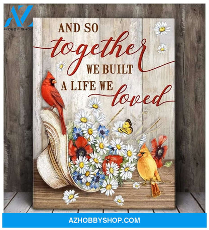 Cardinal And So Together Canvas Wall Art Unique Gifts