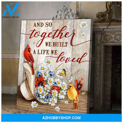 Cardinal And So Together Canvas Wall Art Unique Gifts