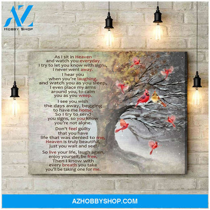 Cardinal As I Sit In Heaven Canvas And Poster, Canvas Wall Art, Wall Decor Visual Art