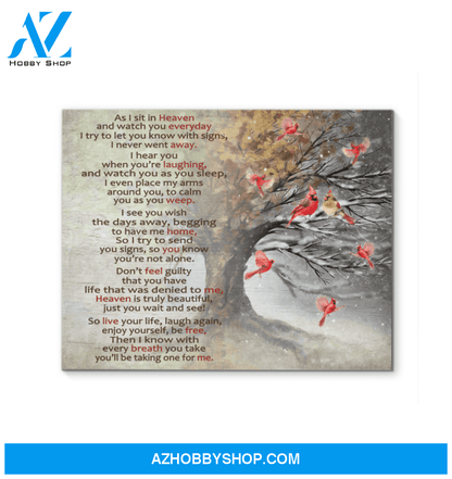 Cardinal As I Sit In Heaven Canvas And Poster, Canvas Wall Art, Wall Decor Visual Art